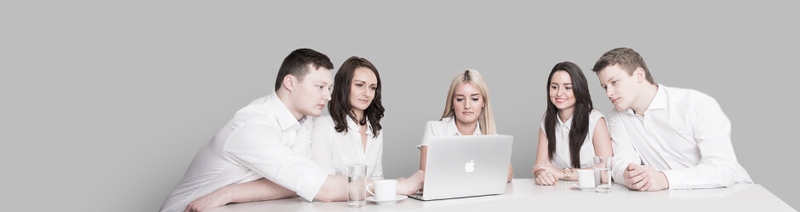 Five Rapid Formations staff members reviewing the entrees for the Entrepreneur Scholarship Programme.